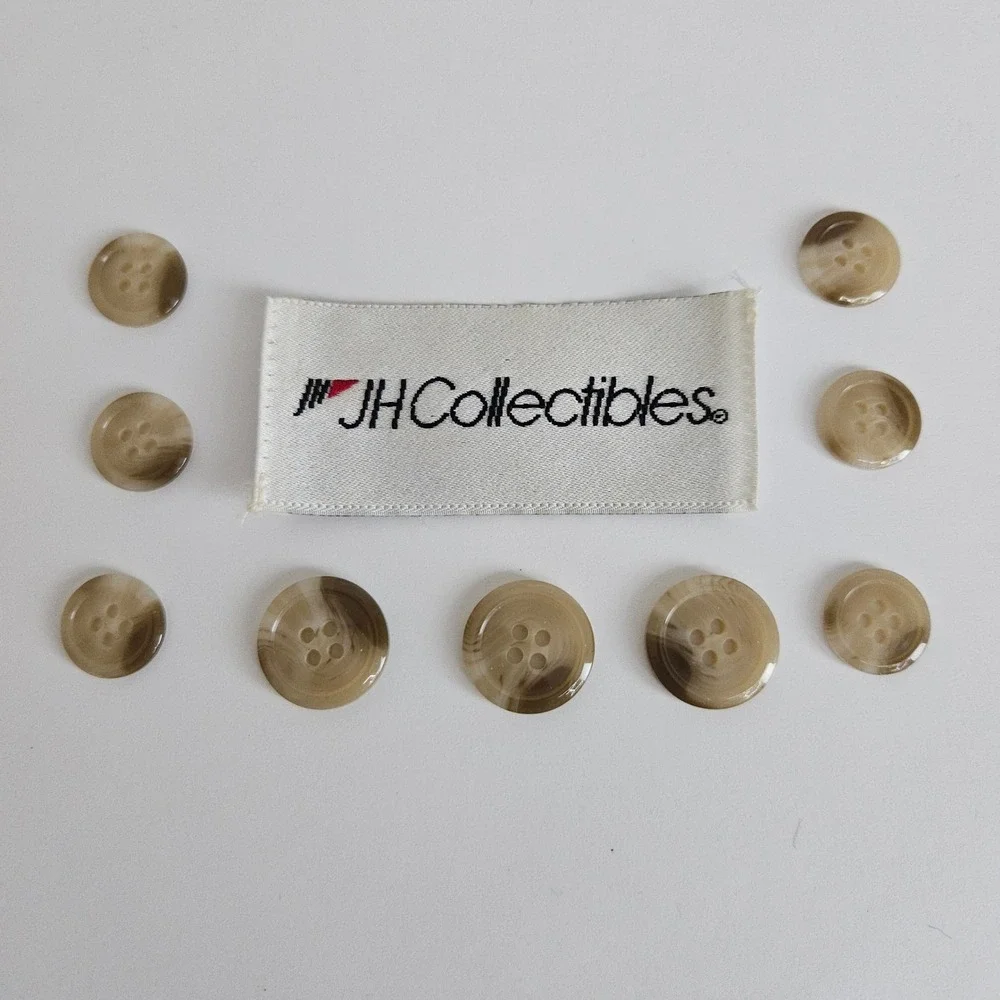 JH Collectibles Beige Swirl‎ Suit Blazer Replacement Buttons Marbled Set of 9